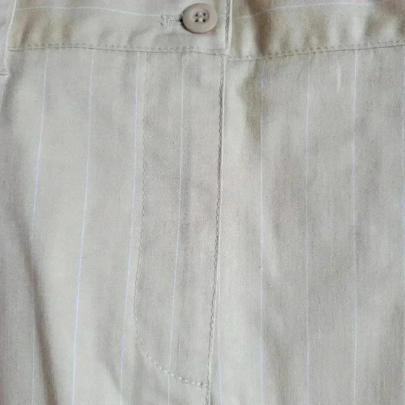 0ptimun Nostalgia Beige with White Stripe Pencil  Skirt size 10 - Picture 6 of 6